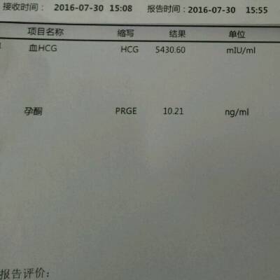 怀孕50天B超照不出来,抽血结果孕酮低,打针吃