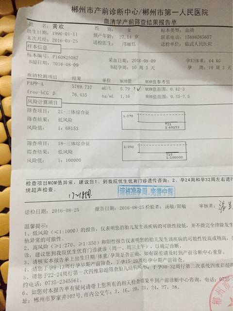 早筛结果_今天拿到结果早筛低风险的有问题吗