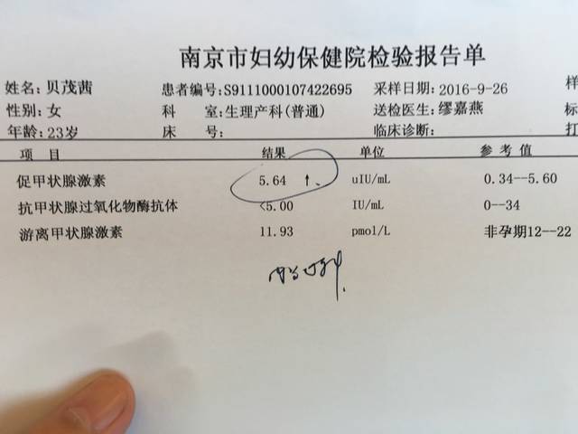 孕34周查出血清促甲状腺激素高