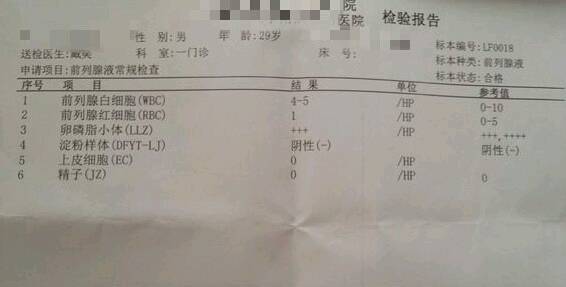 老公尿频、前列腺炎好了症状全无,报告单都正