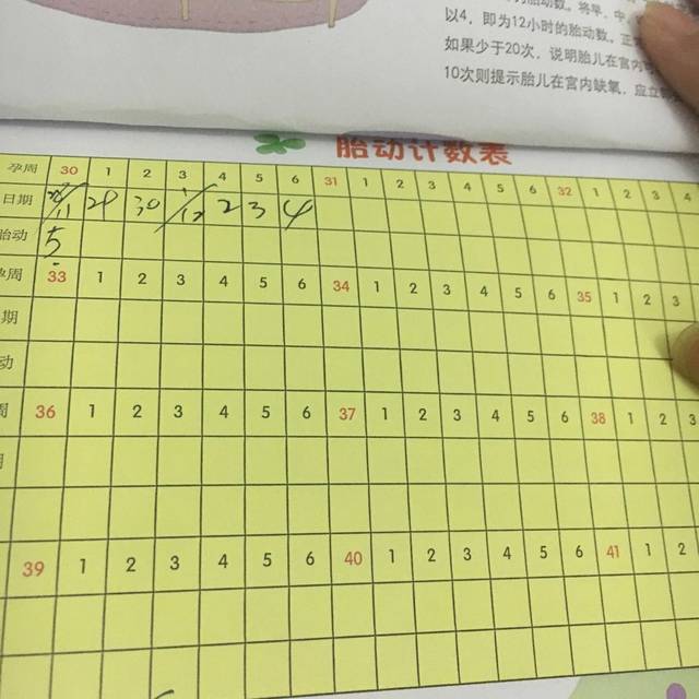 数胎动?