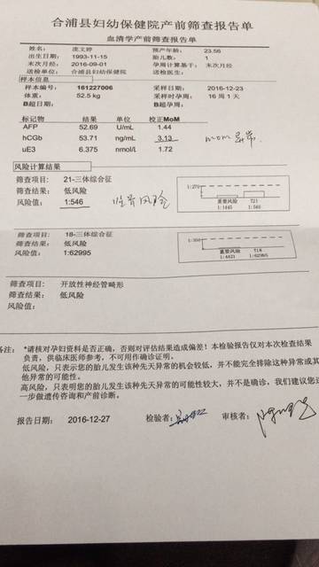 懂的人帮忙看看,需不需要再做一次无创产前筛