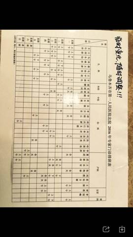 新谁有最新的医生上班时间表.