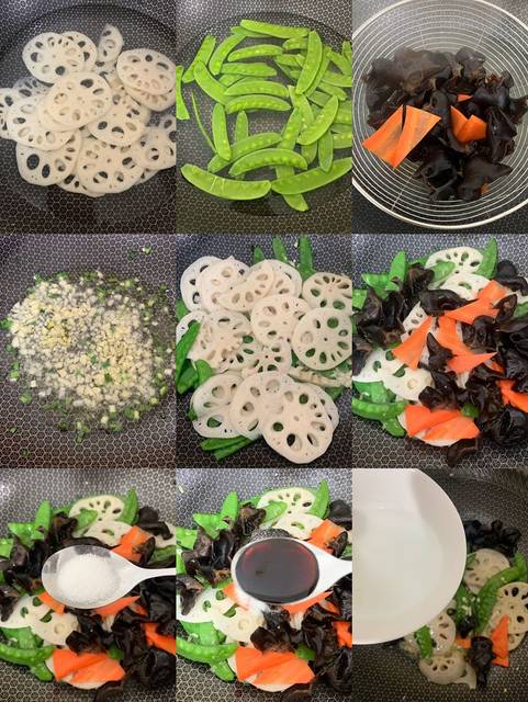 清脆爽口低脂餐,荷塘小炒