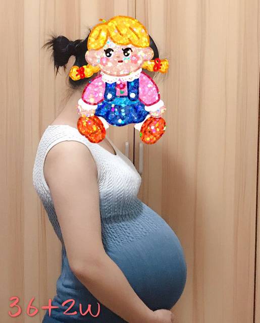 我的大肚子_孕晚期了快足月啦!肚子大的跟球似的,睡也