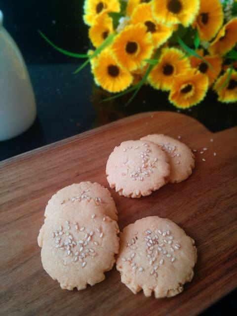 【我爱烘焙】月落之白芝麻桃酥