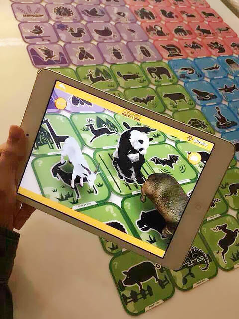 小熊尼奥ar口袋动物园,2-7岁宝宝看图识字卡片