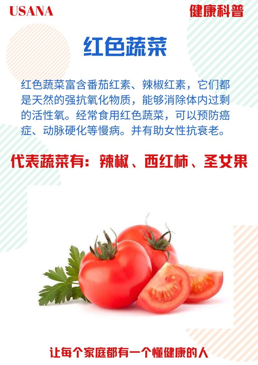 不同颜色蔬菜，营养大不相同！