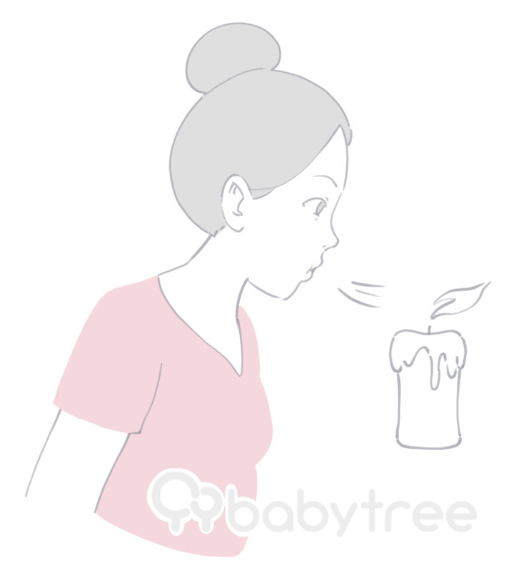 第4个动作:吹蜡烛运动